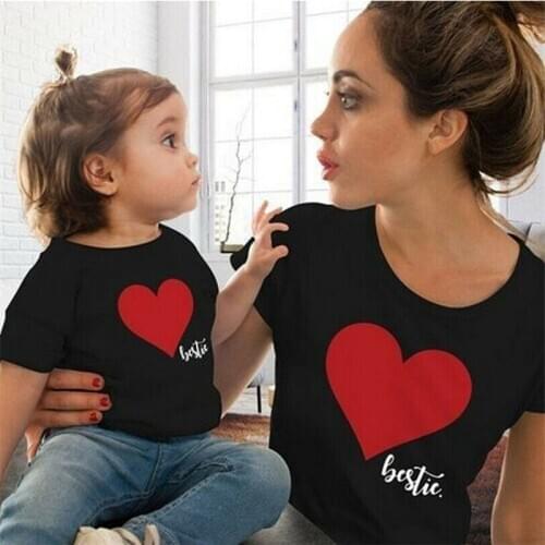 Lamuusaa Same T-shirts For Mom And Daughter