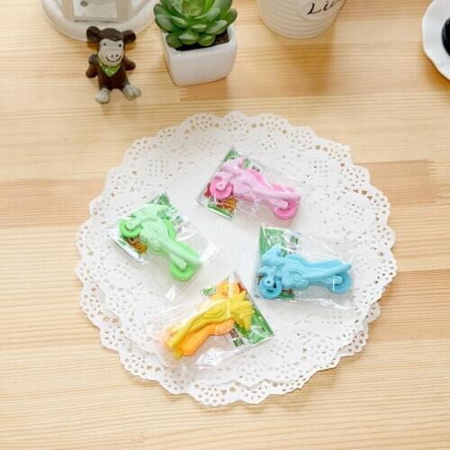 24 Pcs Creative Cartoon Motorcycle Student Eraser Eraser Student Stationery Eraser Wholesale