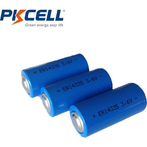 5pcs PKCELL 3.6V 2/3AA liSOCL2 Lithium battery ER14335 14335 batteries 1650mah primary battery replace for TADIRAN TL-4955