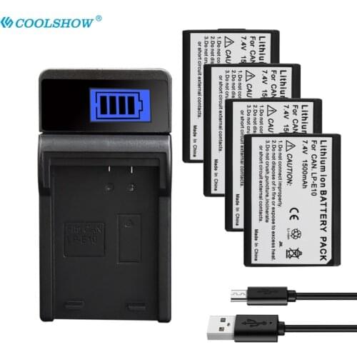 LP-E10 LPE10 LP E10 Battery 1500mAh for Canon Rebel T3 T5 KISS X50 X70 EOS 1100D 1200D 1300D LPE10 7.4V Camera Batteries