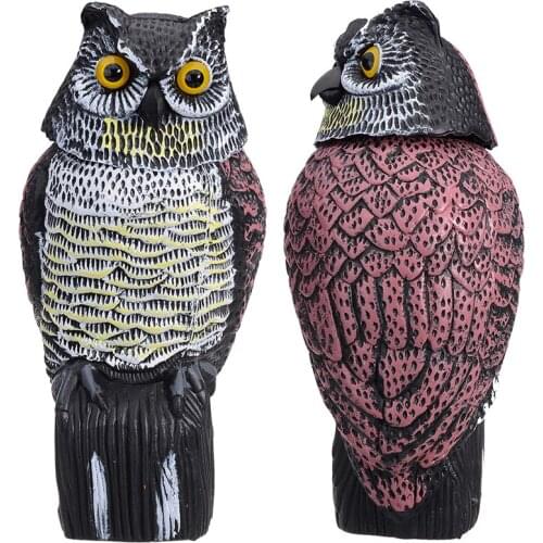 Mayitr Plastic Fake Owl Decoy Repellent Bird Scarer Outdoor Garden Yard Decor Pest Control Repellents