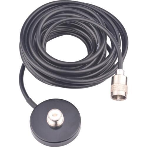 Mini Base Mount Strong Magnetism SO239 base Mounting mobile bracket w/ 5M RG-58 Coaxial Cable & PL259 M-J Connector