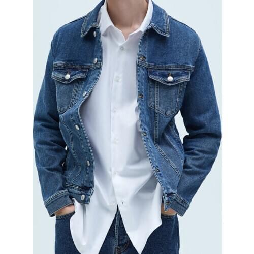 04454 Denim Jacket Men Hole Retro Motorcyle Basic Coat Streetwear Hip Hop Bomber Jacket Cowboy Mens Jean Jacket Chaqueta Hombre