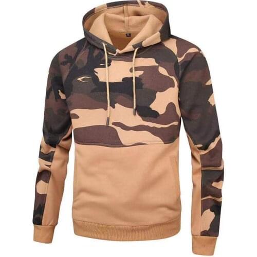 2021Spring and Autumn New Mens Sports Sweater Plus Size Camouflage Stitching Hoodie Mens Clothing Streetwear Men Sweater