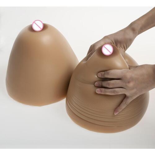 12kg/pair Super Cup Huge Giant Soft Silicone Breast Forms Realistic Women Boobs For Crossdress Round silicone artificial breast