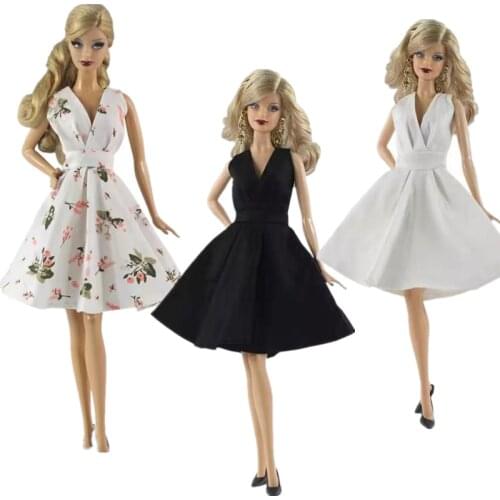 Fashion Pretty Sleeveless Dress for Barbie Doll Clothes Vestido Outfits Dancing Costume Gown 1/6 BJD Dollhouse Accessories Toys