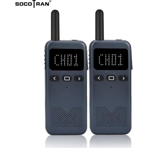 Socotran High Power Walkie talkie Slim Intercom Outdoor Handheld Mini Walkie Talkies Screen display Two way radio 2PCS