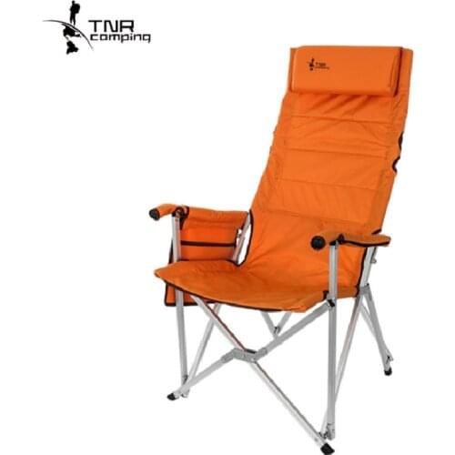 Nature hike Aluminum Alloy Backrest Folding Chair Outdoor Camping Chair Portable Beach Barbecue Picnic Seat Fishing Tools Chair