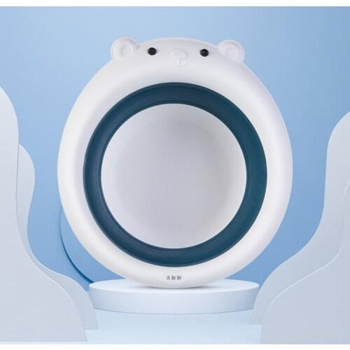 Foldable Portable Baby Basin Cute Cartoon Washbasin Foot Bath for Babies and Children Thick Drop Resistant Plastic Wash Basin