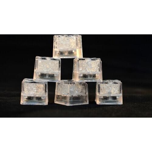 Glowing ice LED fluorescent block colorful flash ice block flash induction ice lamp KTV bar wedding new year chirstmas supplies