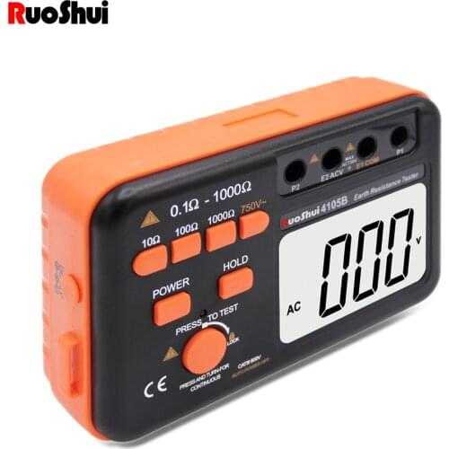 RuoShui VC4105B Earth Resistance 1000Ω Short Circuit Tester Diagnostic-tool Testerdiagnostic-tool Megometro Digital Electrical