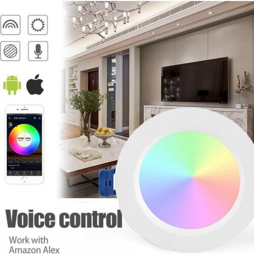 1Pc 10W/12W Tuya Zigbee 3.0 Smart LED Downlight RGBCW 3.5/4 Inch Round Ceiling Lamp Indoor Spot Lighting Alexa Smart Light