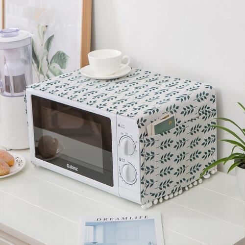 Cotton Linen Universal Microwave Oven Cover Dust Cover Household Fabric Dust Cloth