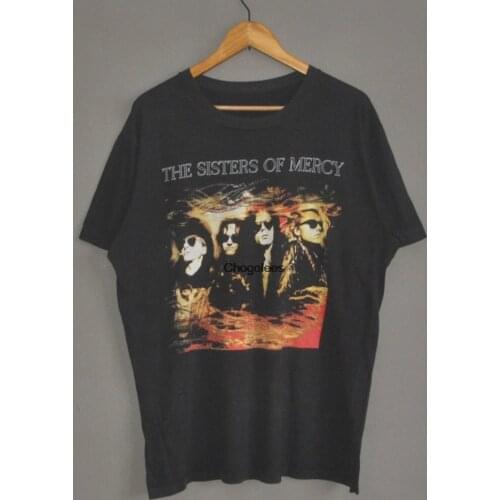 Vintage 1991 The Sisters of Mercy Reading Festival Concert T shirt size LRare 80s 90s Post punk Gothic rock Tour Reptile