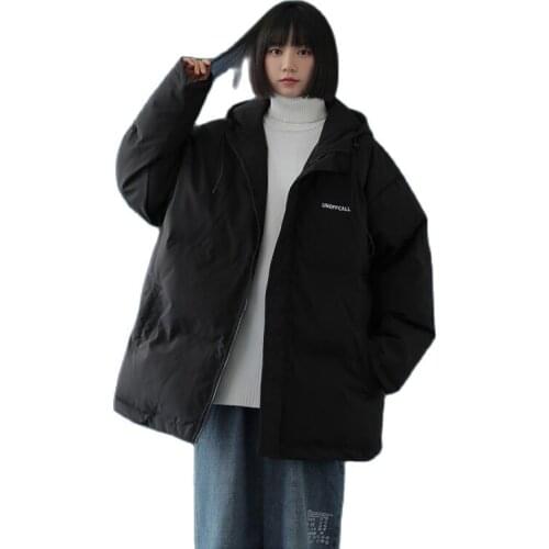 Women Short Jacket Winter Thick Hooded Cotton Padded Coats Female Korean Loose Puffer Parkas Ladies Oversize Outwear