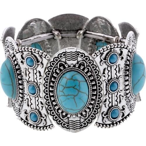 LOVBEAFAS New Fashion Boho Elastic Bracelets & Bangles For Women Ethnic Vintage Stretch Bohemian Femme Bracelets Party Jewelry