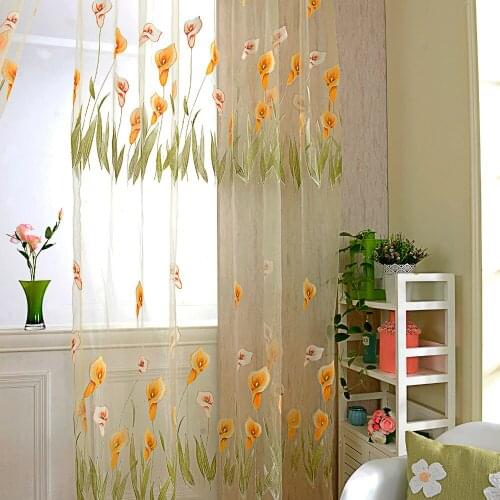 100*200cmAlocasia flower screen printing curtains Kids Boys Girls Bedding room Living roomElegent Bule Drapes Cortinas para sala