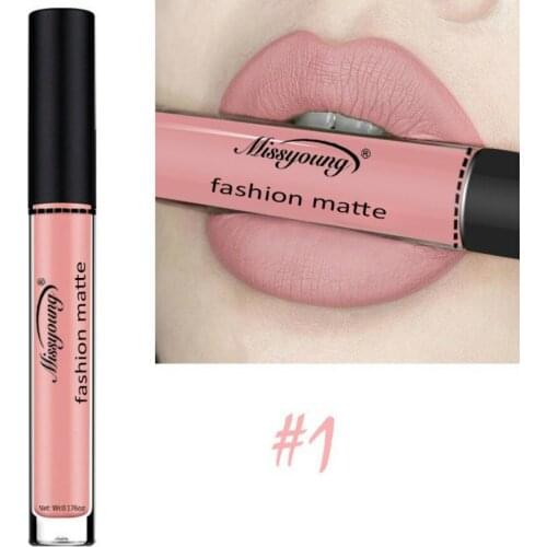 2021 Fashion Matte Lipstick Liquid Waterproof Long Lasting Velvet Lip Gloss Makeup Smooth Pigment Lip Tint Red Lips Cosmetics