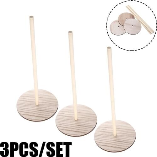 3pcs Wooden Doughnut Stand DIY Dontut Display Stand Rack Desk Wall Install Display Holder Festival Party Dessert Table Decor