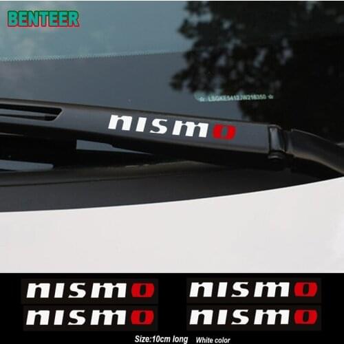 4pcs nismo Decal Sticker Car wiper sticker For Nissan Tiida Sunny QASHQAI j10 j11 MARCH LIVINA TEANA X-TRAI