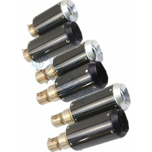 51MM 60MM Inlet Motorcycle for Austin Racing Exhaust CNC Carbon Fiber Exhaust Motocross Pipe escape moto for CRF 230 CB400