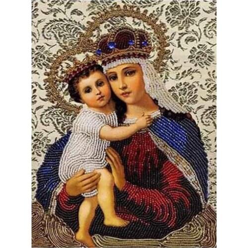 5D Diy Religion Saint Maria And Women Diamond Painting Mosaic Icon Needlework Crafts Embroidery Cross Stitch Decor FH779