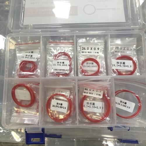 Watch accessories Watch red back cover waterproof ring bottom cover rubber ring set 0.9 height a box of 250