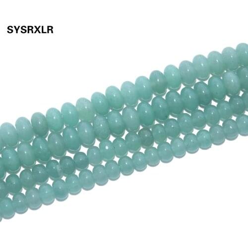 Free Shipping Green Aventurine Natural Stone Spacer Rondelle Round Beads For Jewelry Making DIY Bracelet Necklace 4*7/5*8 MM