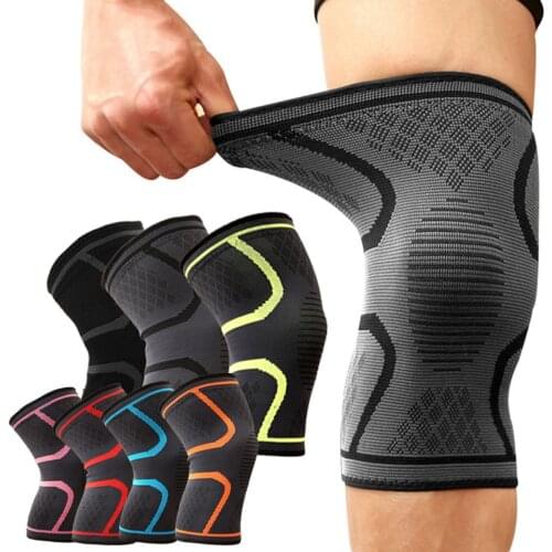 One Piece Elastic Knee Pads Nylon Sports Fitness Kneepad Fitness Gear Patella Brace Running Basketball Volleyball Support