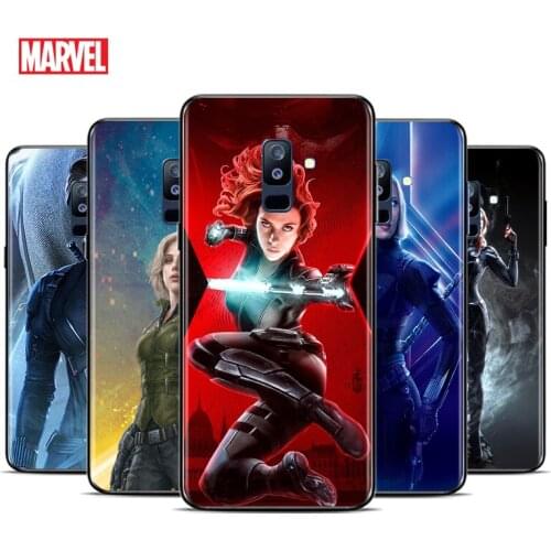 Marvel Women Black Widow For Samsung Galaxy A3 A5 A6 A7 A8 A9 A6S A8S A9S Star Plus 2016 2017 2018 Black Toft TPU Phone Case