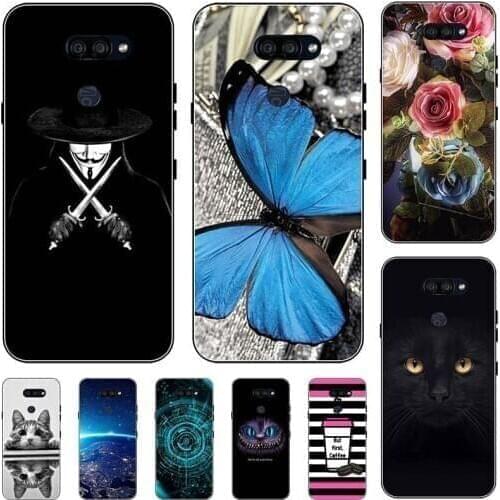 Phone Case For LG V40 V50 V60 Relief Cartoon Case For LG V20 V30 V30S V35 Plus Animal Cat Cover Coque Funda Bag Back Shell