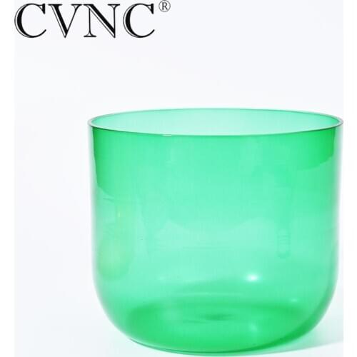 CVNC Note F Heart Crystal Singing Bowl Chakra Clear Green 6" or 7"