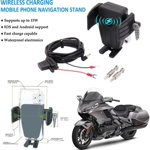 GPS Phone Holder Navigation Bracket Wireless Fast Charging For HONDA Gold Wing GL 1800 F6B GL1800 DCT 2018-2021 2020 Motorcycle