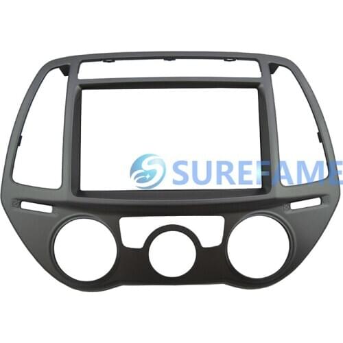 Double Din Car Radio DVD Cover for Hyundai I-20 I20 2012+ Manual AC Headunit Installation Fascia Panel Audio Dash Trim Kit Facia