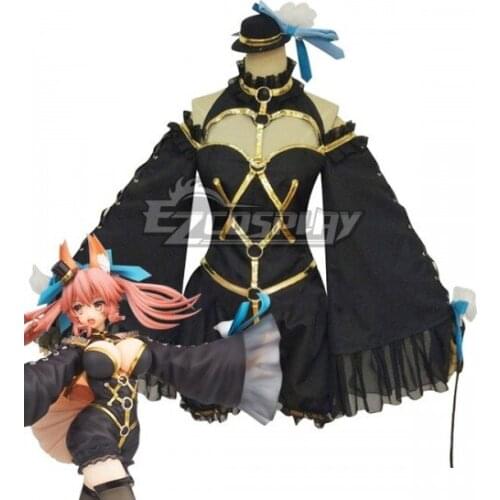 Fate Grand Order Fate Extra CCC Caster Tamamo no Mae Jumpsuit Black Girls Party Halloween Suit Cosplay Costume E001
