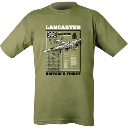 Tee Shirt For Men O-Neck Tops Male New Fashion For Men Short Sleeve Military Outdoorer Lancaster Areoplane Male Tees