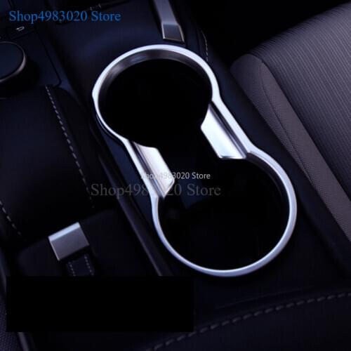 Chrome Water Cup Holder Cover Interior Trims protector 1pcs for LEXUS NX 200T NX300H 2015 2016 2017 2018 car slyling accessories