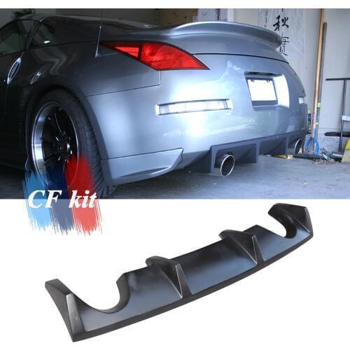 CF Kit Carbon Fiber / FRP Rear Diffuser Bumper Spoiler For NISSAN 350Z Rear Trunk Lip Splitter Car Styling
