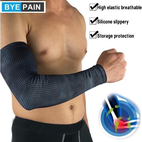 1Pcs Sports Compression Arm Cooling Sun Protection Compression Arm Sleeves for Baseball Basketball Golf Tennis Running