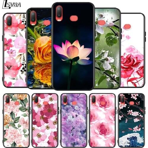 Beauty Floral Rose for Samsung Galaxy A9S A8S A6S A9 A8 A7 A750 A6 A5 A3 Plus Star 2018 2017 2016 Black Phone Case