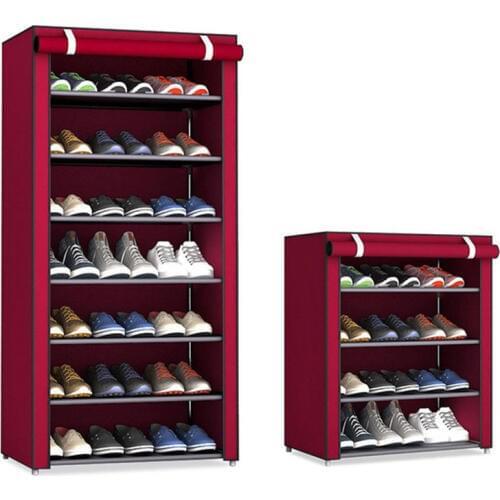 Multi-layer DIY Folding Shoe Rack Dustproof Storage Shoe Cabinet Dormitory Small Shoe Rack Cloth Shoes Organize Cabinet
