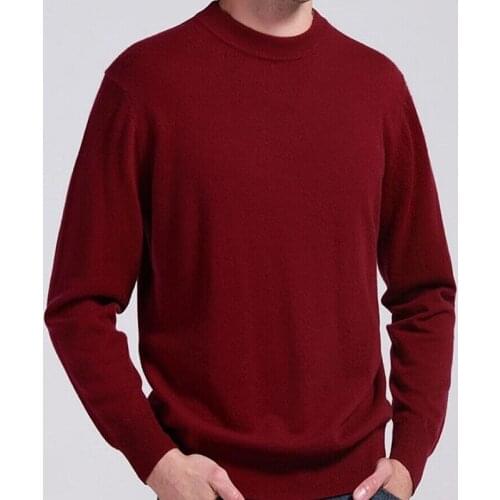 Mans Cashmere Sweaters Winter Autumn O-Neck Long Sleeve Pullovers Soft Warm Knitwear Plus Size S-XXXL