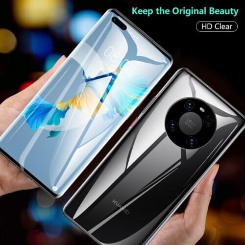 Front + Back 3D Curved Film For Huawei Mate 40 Pro Plus 5G Screen Protector Full Cover Nano Hydrogel Film Not Glass
