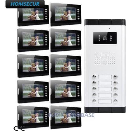 HOMSECUR 7" Wired Video Doorbell Security Intercom with LCD Color Screen for Secure Home 1V10