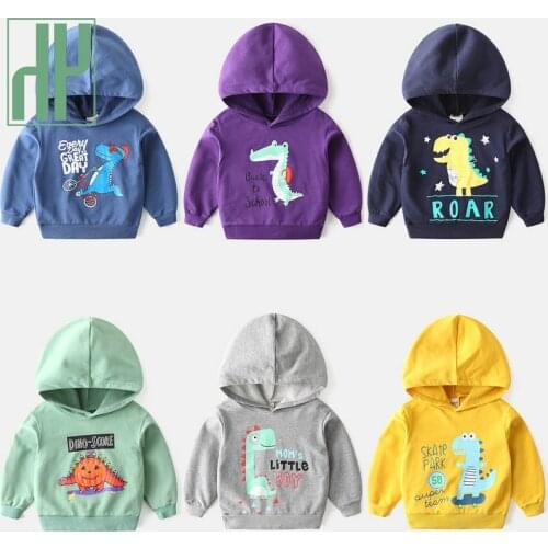 HH Sale Childrens Spring Sweatshirt Hoodies for Boys Toddler Cute Casual Cotton Clothes for Pullover Tops Boys 2-6 Years Old