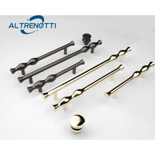 Furniture Cabinet Handle Creative Gold Gray Zinc Alloy Simple Modern Kitchen Cupboard Door Pull Drawer Wardrobe Knob Hardware