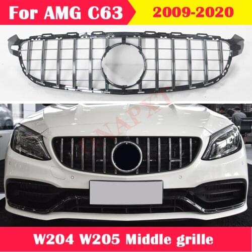 Car styling Middle grille ABS plastic AMG GT Diamond front grill vertical bar for Mercedes-Benz C-class W204 W205 C63 C63S
