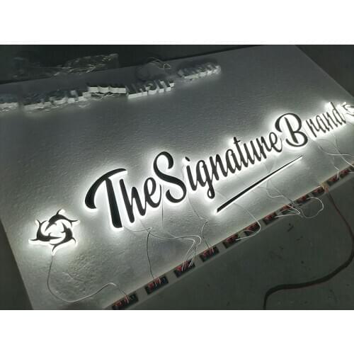 Custom led lights halo opal lighting letter sign indoor for home wall decoration outdoor advertising waterproof signage