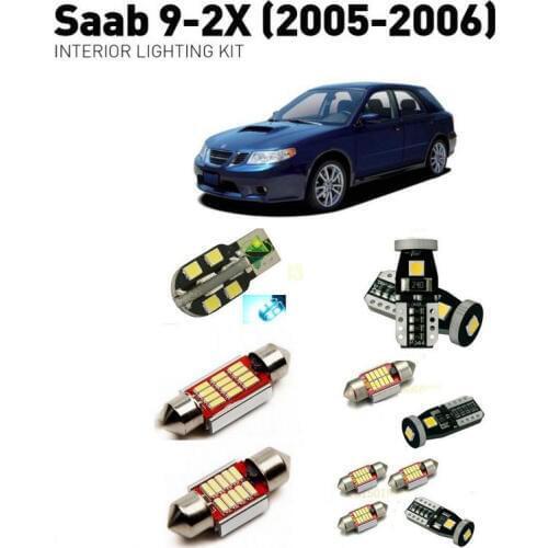 Led interior lights For SAAB 9-2x 2005-2006 11pc Led Lights For Cars lighting kit automotive bulbs Canbus