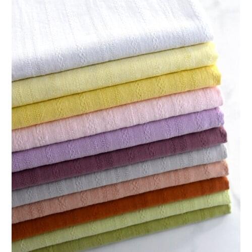 Pure Cotton Gauze Jacquard Fabric For Sewing Dress Blouse Shirt Spring Summer Soft Comfortable Solid Voile Tissus DIY Needlework
